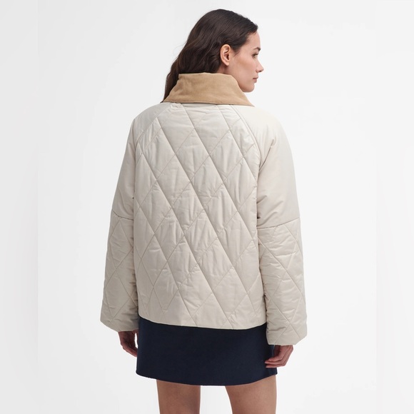 Barbour Milby quilt jacket in oatmeal - Picture 3 of 7